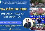 Tọa đàm Du học đột phá: Đài Loan - Mỹ, Đài Loan - Úc