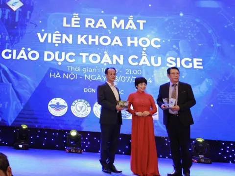 VTV1 đưa tin Lễ ra mắt Viện Khoa học Giáo dục Toàn cầu