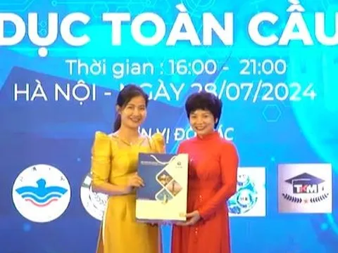 VTC10 đưa tin về Lễ ra mắt của Viện Khoa học Giáo dục Toàn cầu